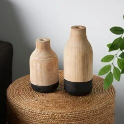 Natural Wood Color Block Vase Set -Michaels Shop D758532S 8