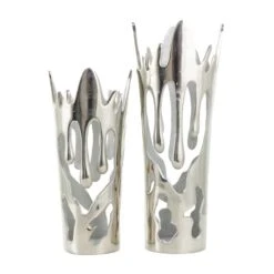 Silver Aluminum Melting Drip Vase Set -Michaels Shop D758534S 1 1