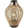 16" Brown Seagrass Handmade Twisted Vase