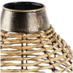 16" Brown Seagrass Handmade Twisted Vase -Michaels Shop D758538S 2