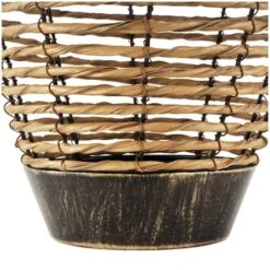 16" Brown Seagrass Handmade Twisted Vase -Michaels Shop D758538S 3