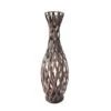 33" Copper Metal Handmade Woven Vase
