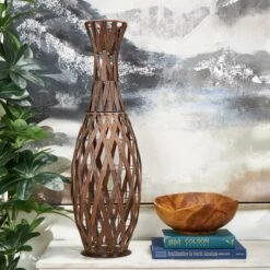33" Copper Metal Handmade Woven Vase -Michaels Shop D758543S 8