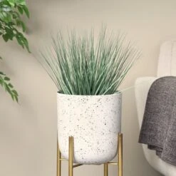 19" Onion Grass Artificial Plant With Black Plastic Pot 11 19" Onion Grass Artificial Plant With Black Plastic Pot -Michaels Shop D760283S 4