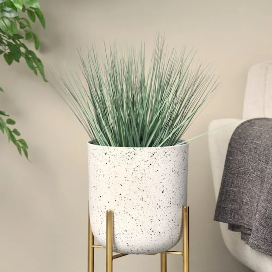 19" Onion Grass Artificial Plant With Black Plastic Pot 6 19" Onion Grass Artificial Plant With Black Plastic Pot - Image 6