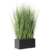 18" Onion Grass Artificial Plant With Black Rectangular Pot