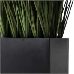 18" Onion Grass Artificial Plant With Black Rectangular Pot -Michaels Shop D760285S 3
