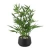 19" Green Foliage Artificial Plant With Black Pot