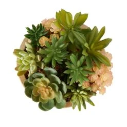 7" Succulent Artificial Plant With Natural Pot -Michaels Shop D760296S 2