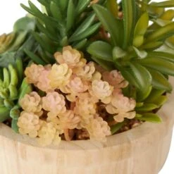 7" Succulent Artificial Plant With Natural Pot -Michaels Shop D760296S 4