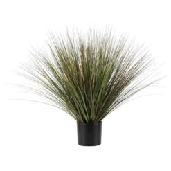 3ft. Green Onion Grass Artificial Plant With Black Pot