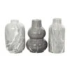 Gray Marble Inspired Ceramic Vase Set