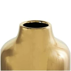 CosmoLiving By Cosmopolitan 14" White With Gold Melting Drips Ceramic Vase -Michaels Shop D760328S 5
