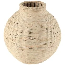 13" Beige Seagrass Handmade Wrapped Vase -Michaels Shop D760332S 1 1