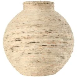 13" Beige Seagrass Handmade Wrapped Vase -Michaels Shop D760332S 2