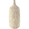 20" Beige Distressed Metal Vase
