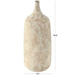 20" Beige Distressed Metal Vase -Michaels Shop D760343S 4