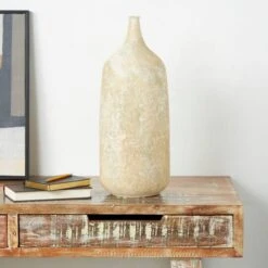 20" Beige Distressed Metal Vase -Michaels Shop D760343S 5