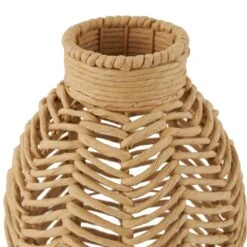 18" Brown Jute Chevron Woven Vase -Michaels Shop D760347S 4