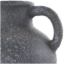 10.5" Black Ceramic Textured Whitewashed Vase With Handles 12 10.5" Black Ceramic Textured Whitewashed Vase With Handles -Michaels Shop D760419S 5