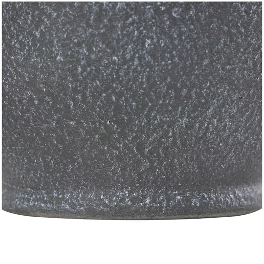 10.5" Black Ceramic Textured Whitewashed Vase With Handles 7 10.5" Black Ceramic Textured Whitewashed Vase With Handles - Image 7