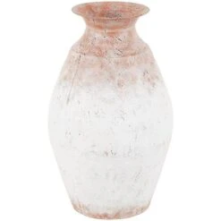 18" Copper Metal Distressed Textured Vase With Terra Cotta Accents -Michaels Shop D760450S 6