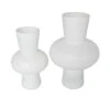 White Glass Trumpet Vase Set