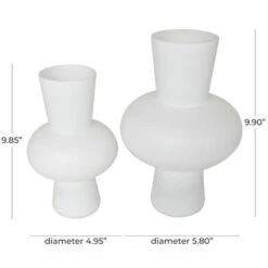 White Glass Trumpet Vase Set -Michaels Shop D760457S 11