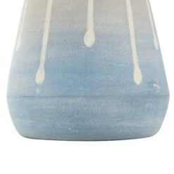 10" Blue & Gray Ceramic Abstract Ombre Drip Vase -Michaels Shop D760474S 4