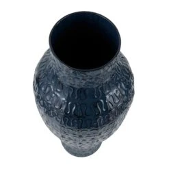 24" Dark Blue Metal Dimensional Textured Vase 16 24" Dark Blue Metal Dimensional Textured Vase -Michaels Shop D760501S 4