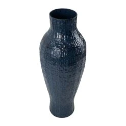 24" Dark Blue Metal Dimensional Textured Vase 17 24" Dark Blue Metal Dimensional Textured Vase -Michaels Shop D760501S 5