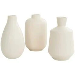 Cream Minimalistic Ceramic Vase Set