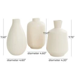 Cream Minimalistic Ceramic Vase Set -Michaels Shop D760514S 10