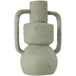 14" Light Gray Paper Mache Textured Vase -Michaels Shop D760518S 2