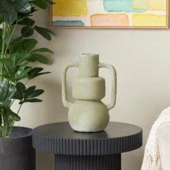 14" Light Gray Paper Mache Textured Vase -Michaels Shop D760518S 5