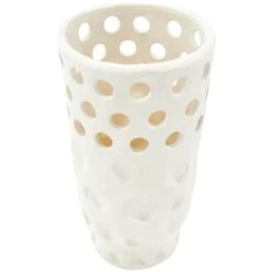 13" White Ceramic Shell Vase -Michaels Shop D760520S 3