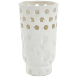 13" White Ceramic Shell Vase -Michaels Shop D760520S 7