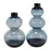 Black Ombre Bubble Glass Vase Set