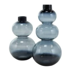 Black Ombre Bubble Glass Vase Set -Michaels Shop D760526S 2