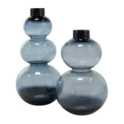 Black Ombre Bubble Glass Vase Set -Michaels Shop D760526S 3