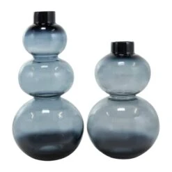 Black Ombre Bubble Glass Vase Set -Michaels Shop D760526S 8