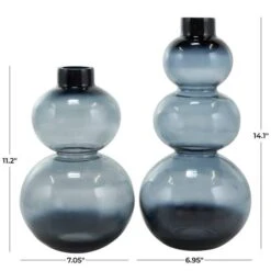 Black Ombre Bubble Glass Vase Set -Michaels Shop D760526S 9