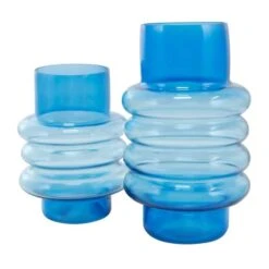 Blue Ombre Bubble Ribbed Glass Vase Set -Michaels Shop D760532S 2