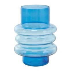 Blue Ombre Bubble Ribbed Glass Vase Set -Michaels Shop D760532S 5