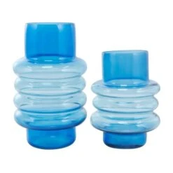 Blue Ombre Bubble Ribbed Glass Vase Set -Michaels Shop D760532S 8