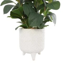 14" Faux Foliage Artificial Plant In White Pot -Michaels Shop D762322S 6