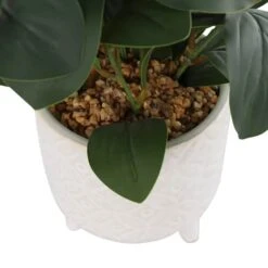 14" Faux Foliage Artificial Plant In White Pot -Michaels Shop D762322S 7