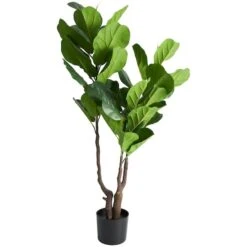 4ft. Green Fiddle Leaf Artificial Tree With Black Pot -Michaels Shop D762324S 3