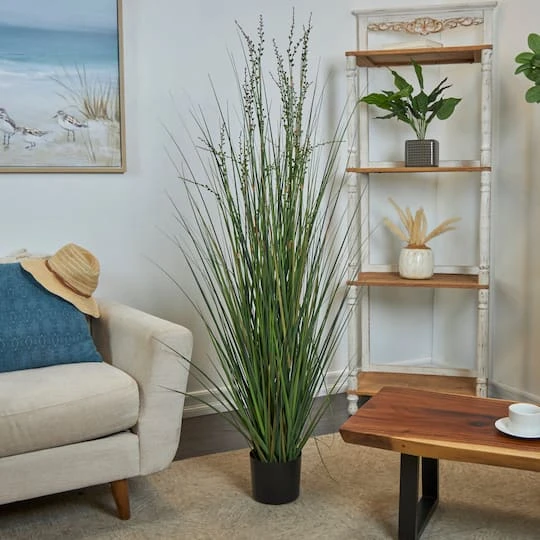 5ft. Potted Green Onion Grass & String Of Pearl Artificial Plant 3 5ft. Potted Green Onion Grass & String Of Pearl Artificial Plant - Image 3