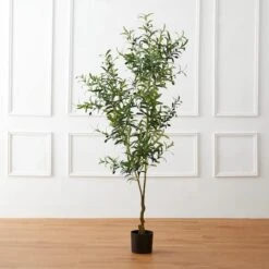 Glitzhome® 6ft. Potted Faux Olive Tree 15 Glitzhome® 6ft. Potted Faux Olive Tree -Michaels Shop D763657S 6